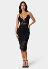 Lace-Up Back Midi Dress