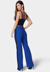 Tailored High Waist Wide Leg Contrast Pant