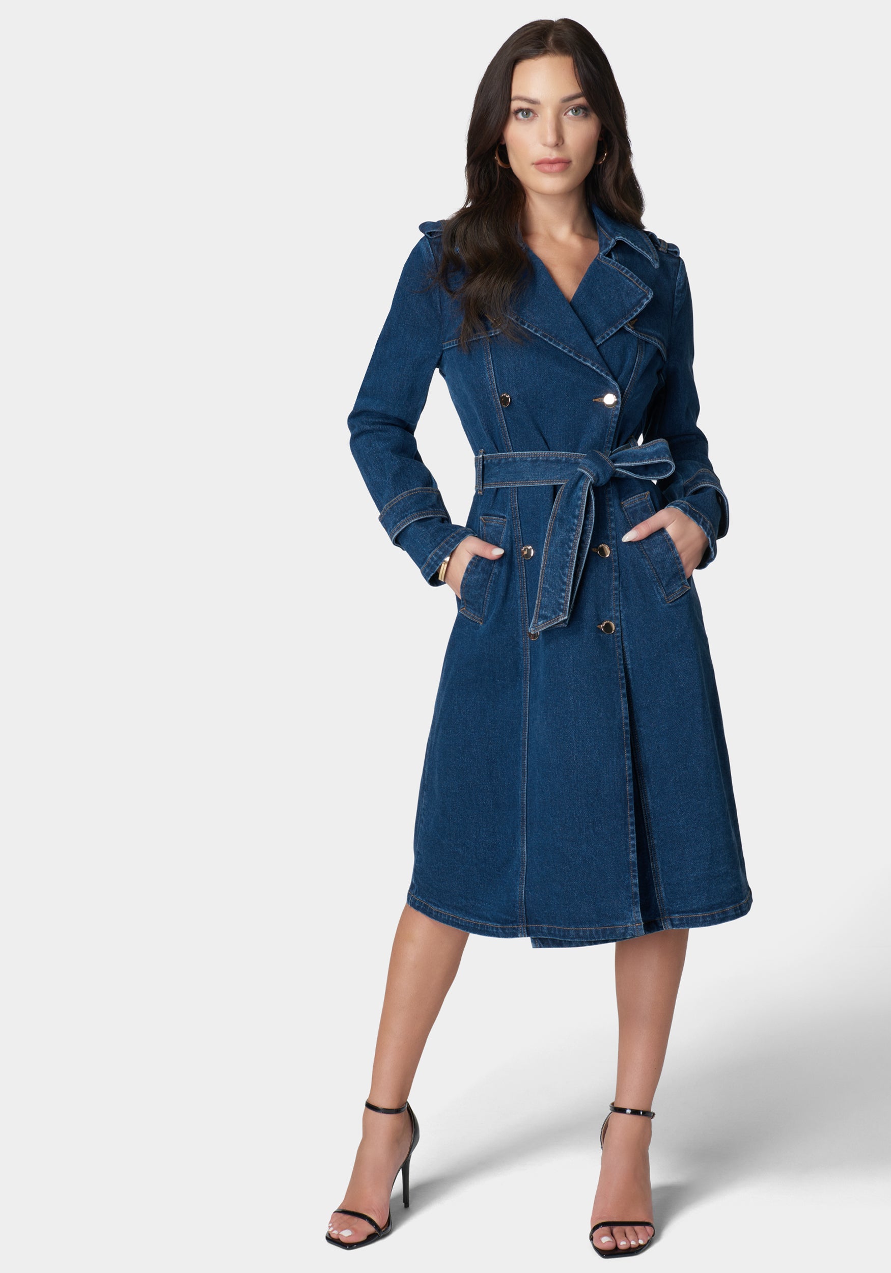 white christmas dresses Resort 2002 John Galliano Denim Trench Coat w Embroidered Detailing –  Shrimpton Couture