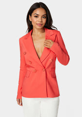 Double Breasted Strong Shoulder Jacket | bebe