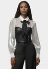 Symmetric Zipper Vegan Leather Corset