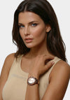 Link Bracelet Crystal Sport Bezel Watch