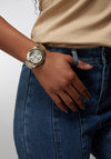 Link Bracelet Crystal Sport Bezel Watch