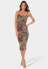 Printed Slip Knit Midi Dress