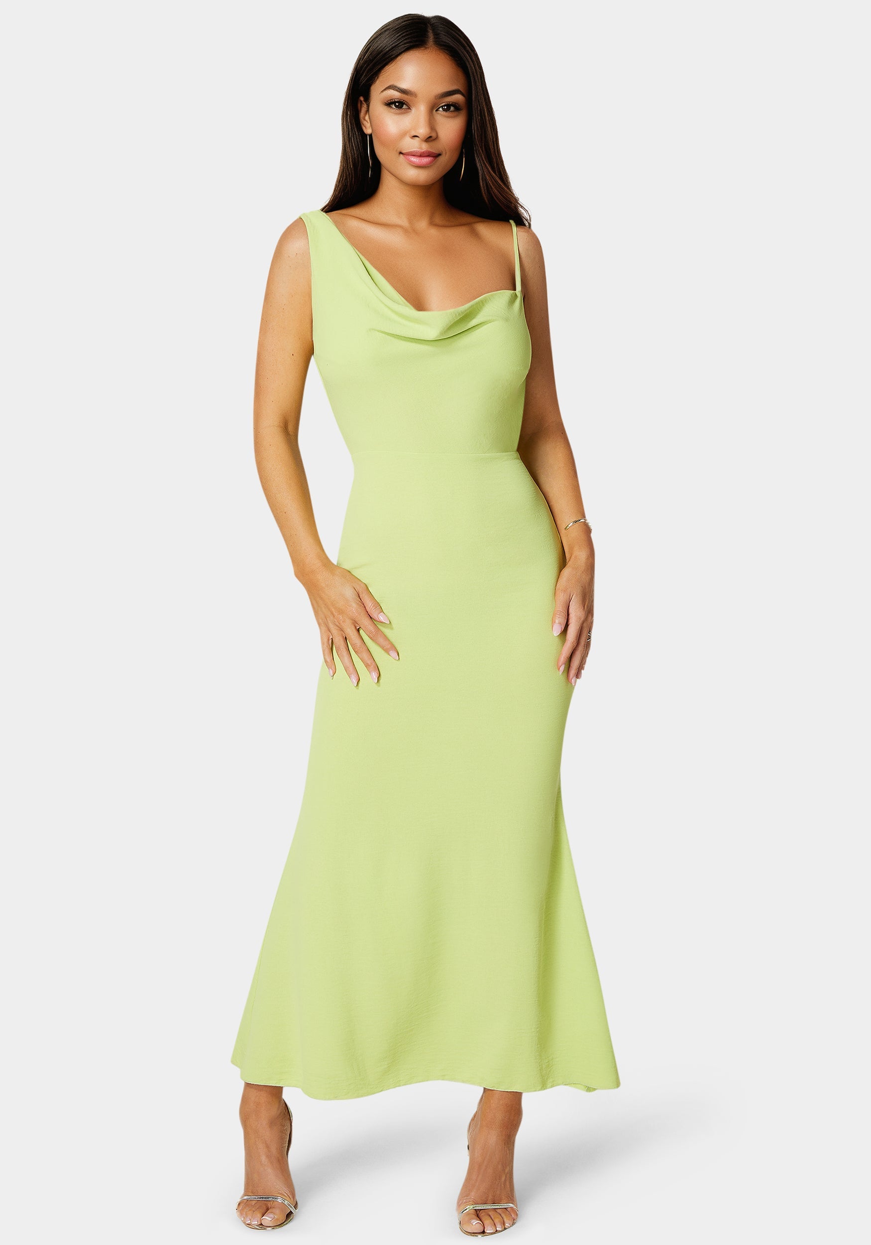 Cowl Neck Lime Green Cami Dress Airflow Cowl Maxi Dress Cowl Neck Lime Green Cami Dress Airflow Cowl Maxi Dress