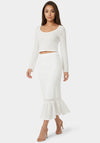2-Piece Crochet Top Tiered Skirt Set