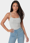 Bebe Logo Racer Back Rib Tank