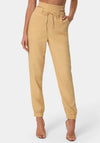High Waisted Cutout Linen Jogger