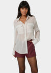 Sequin Long Sleeve Blouse