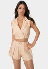 High Waist Pleated Short
