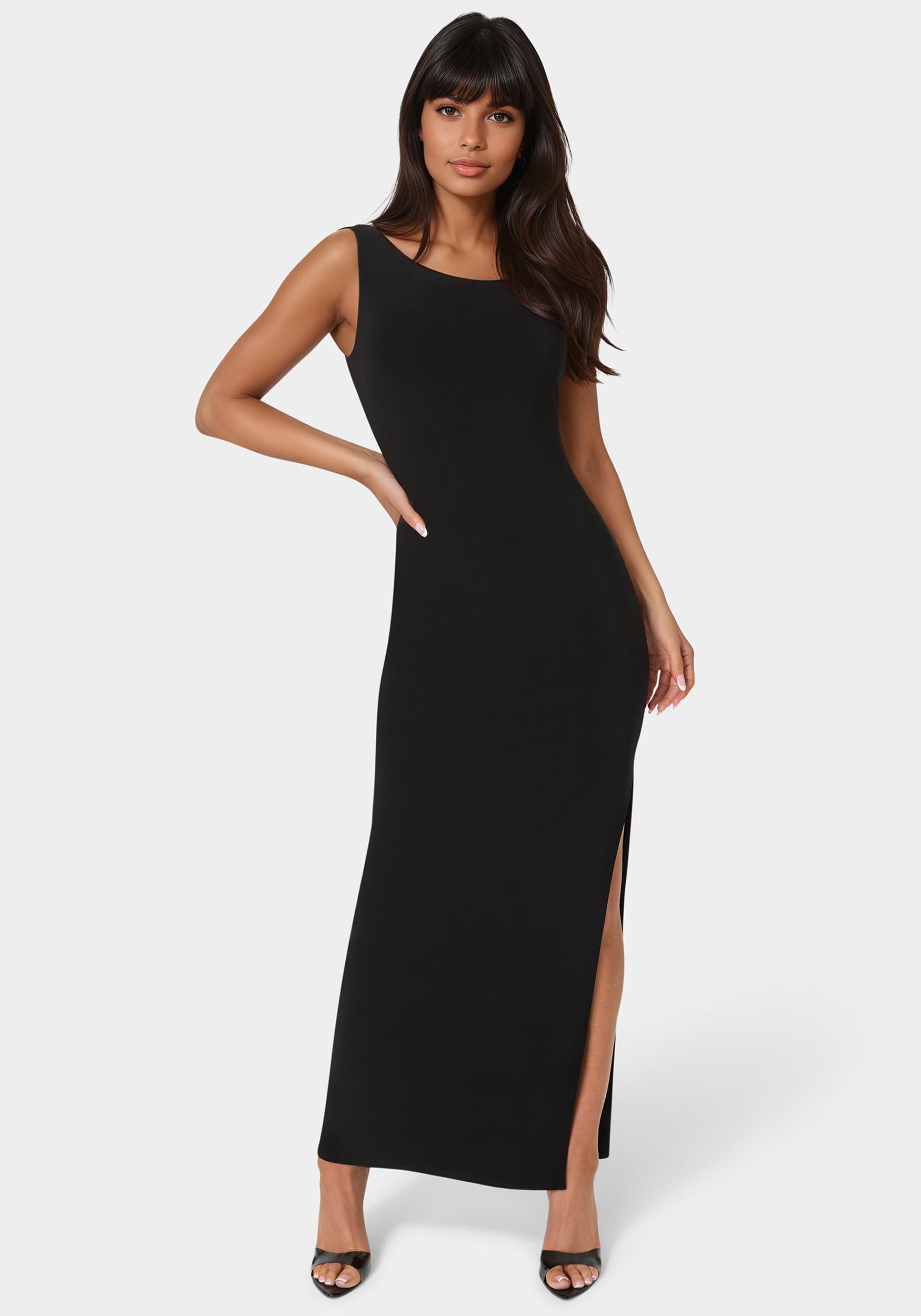 One Shoulder Slit Maxi Dress main image 0