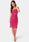 Lace Illusion Strapless Midi Dress
