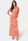 Long Sleeve Mesh Maxi Dress