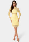 Bandeau Scallop Lace Pencil Dress