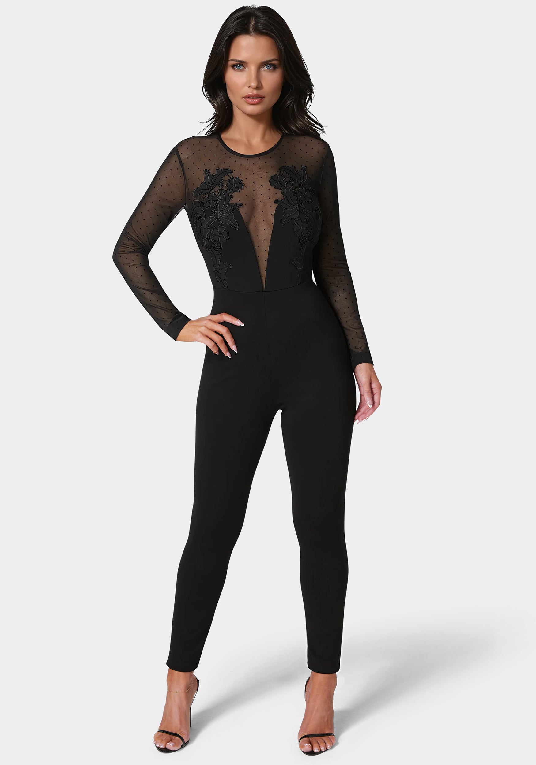 Lace Applique Catsuit – bebe