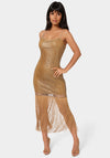 Sequin Crochet Fringe Dress