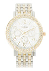 Bebe Two Tone Crystal Watch