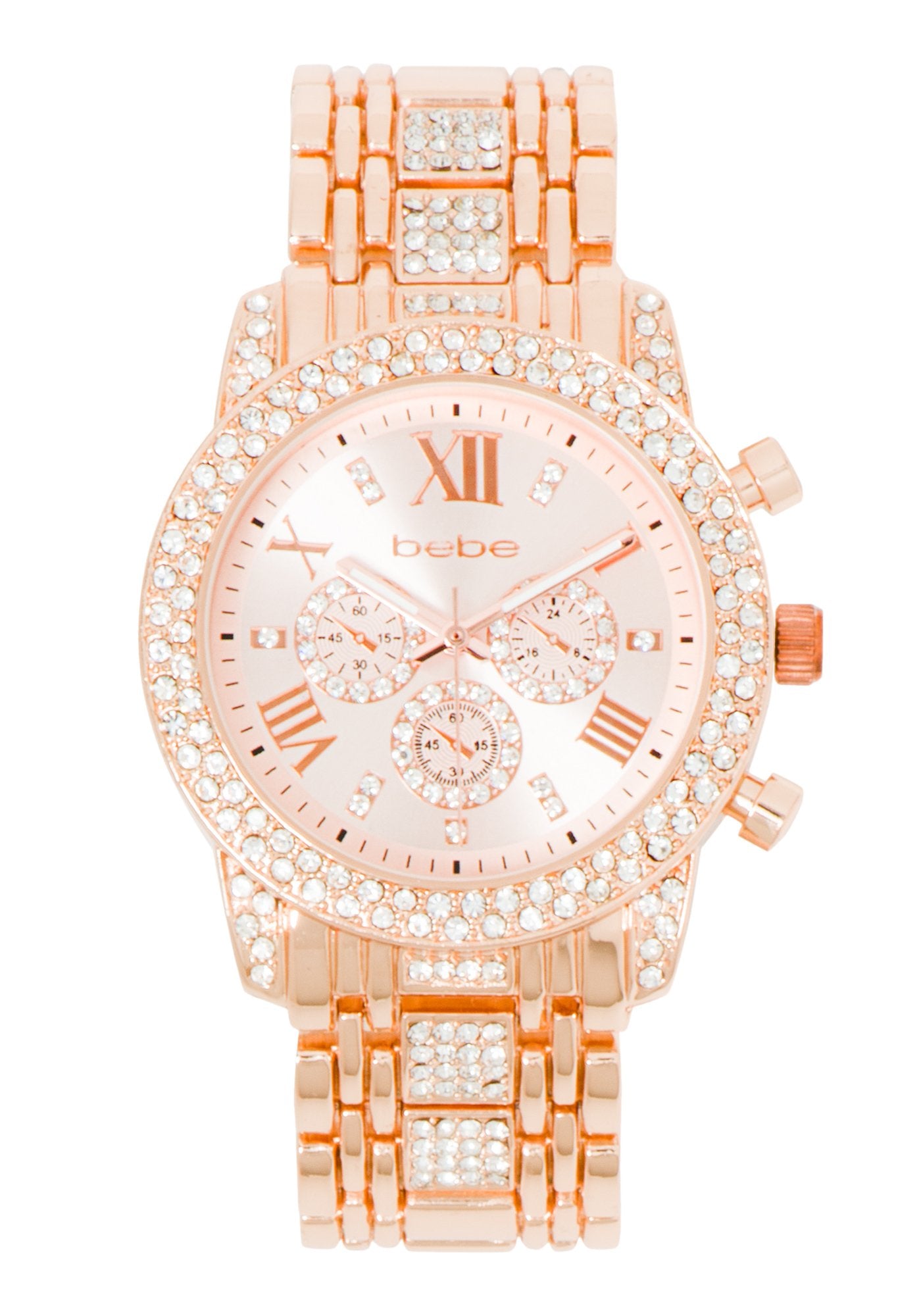 USA bebe ビビ ラインストーン ブリンブリン 腕時計 ウォッチ Bebe Rhinestone Watch Rose Gold - bebe