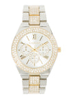 Two Tone Rhinestone Pave Watch