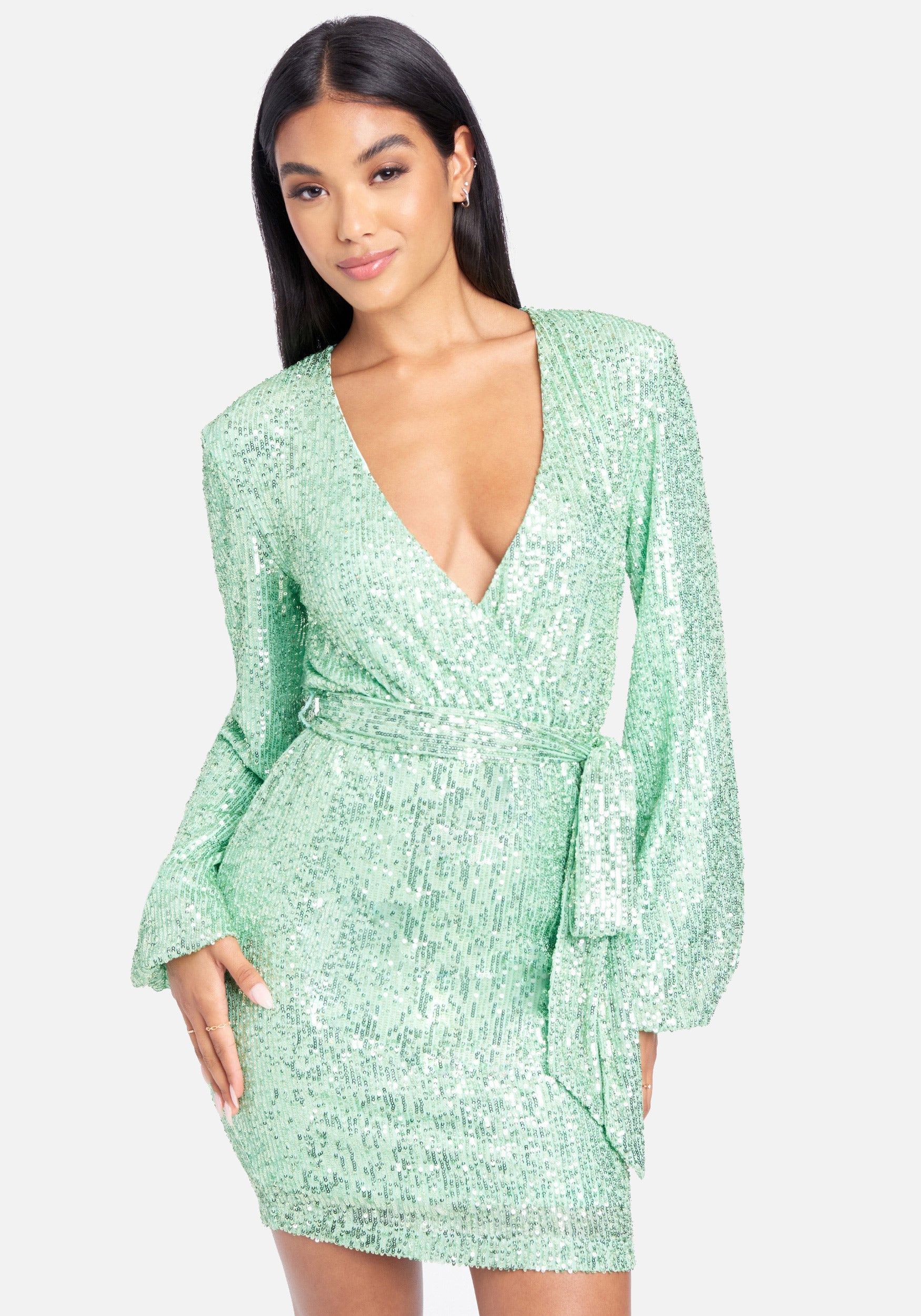 bebe sequin tie front dress Sequin Tie Front Dress  bebe