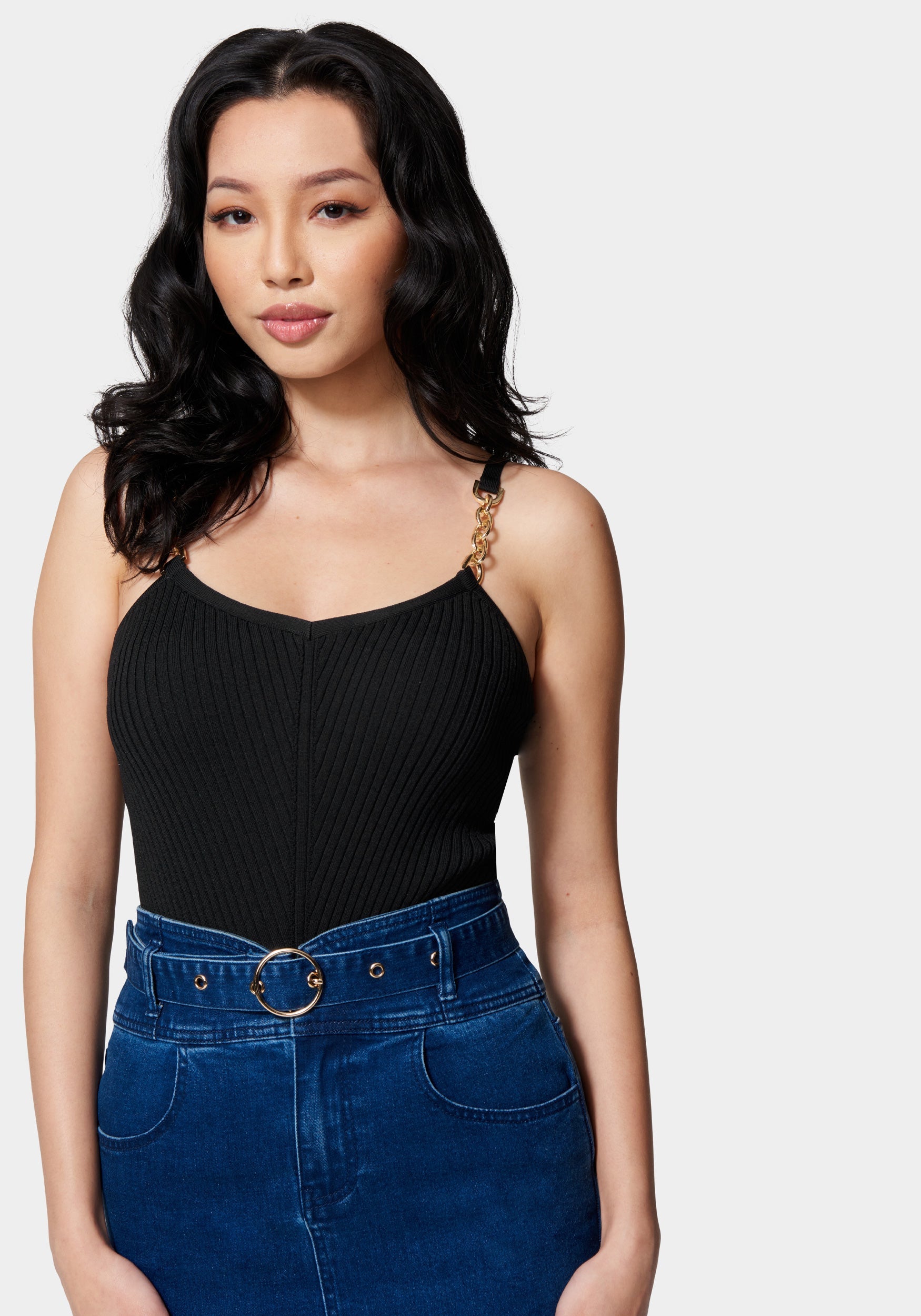 ♡bebe♡　0617 Asymmetric Butterfly Tank Top – bebe