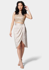 Side Tie Wrap Skirt | bebe