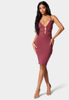 Bandage Plunge Neck Banded Dress