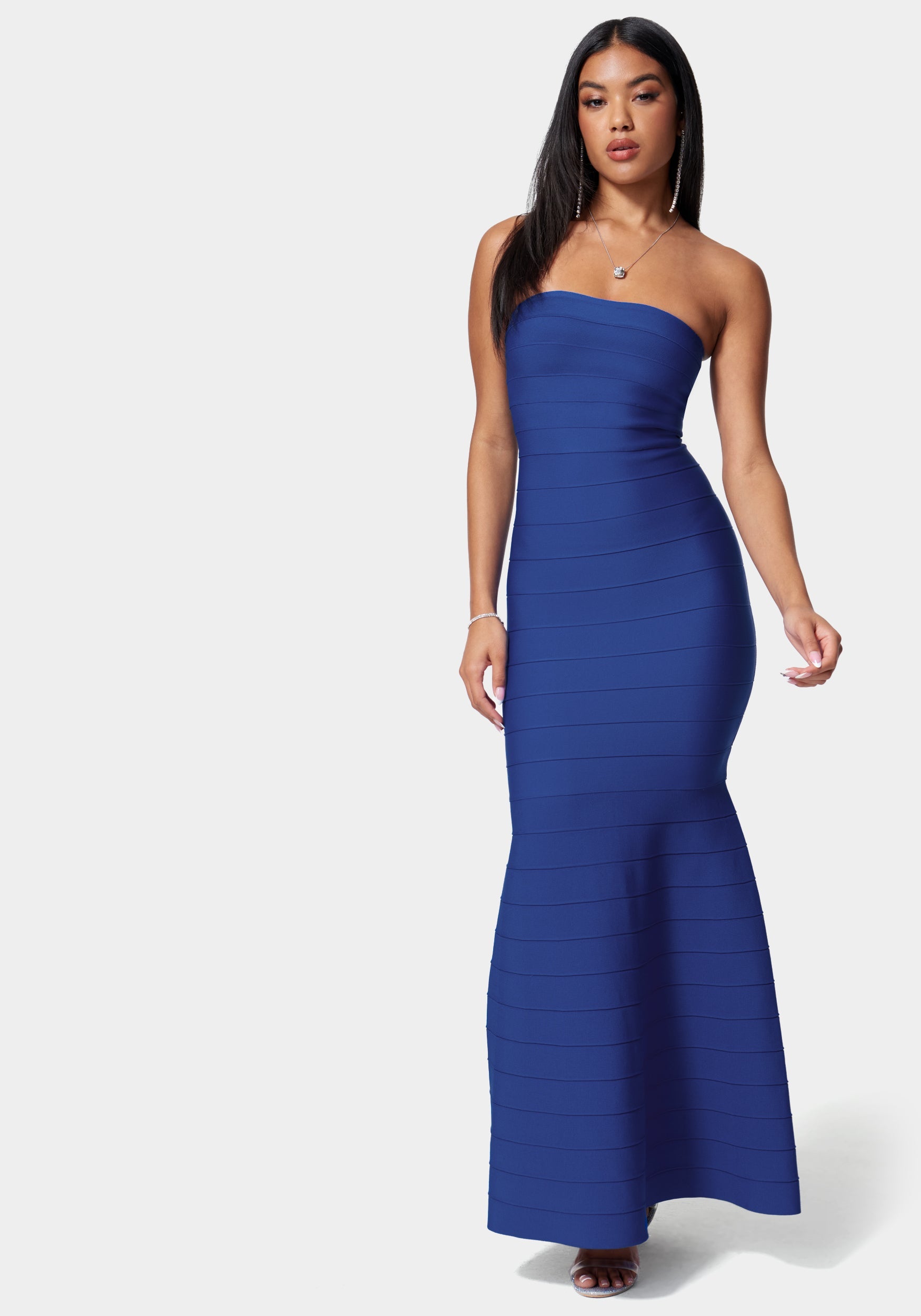 Luxe Bandage Strapless Gown bebe Luxe Bandage Strapless Gown bebe