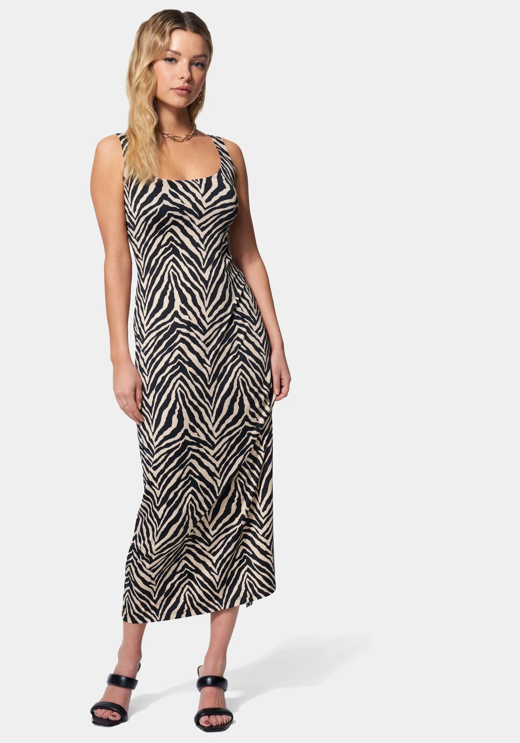 Zebra Maxi Resort Dress  bebe
