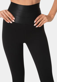 Other View-Satiny High Waist Leggings-Black