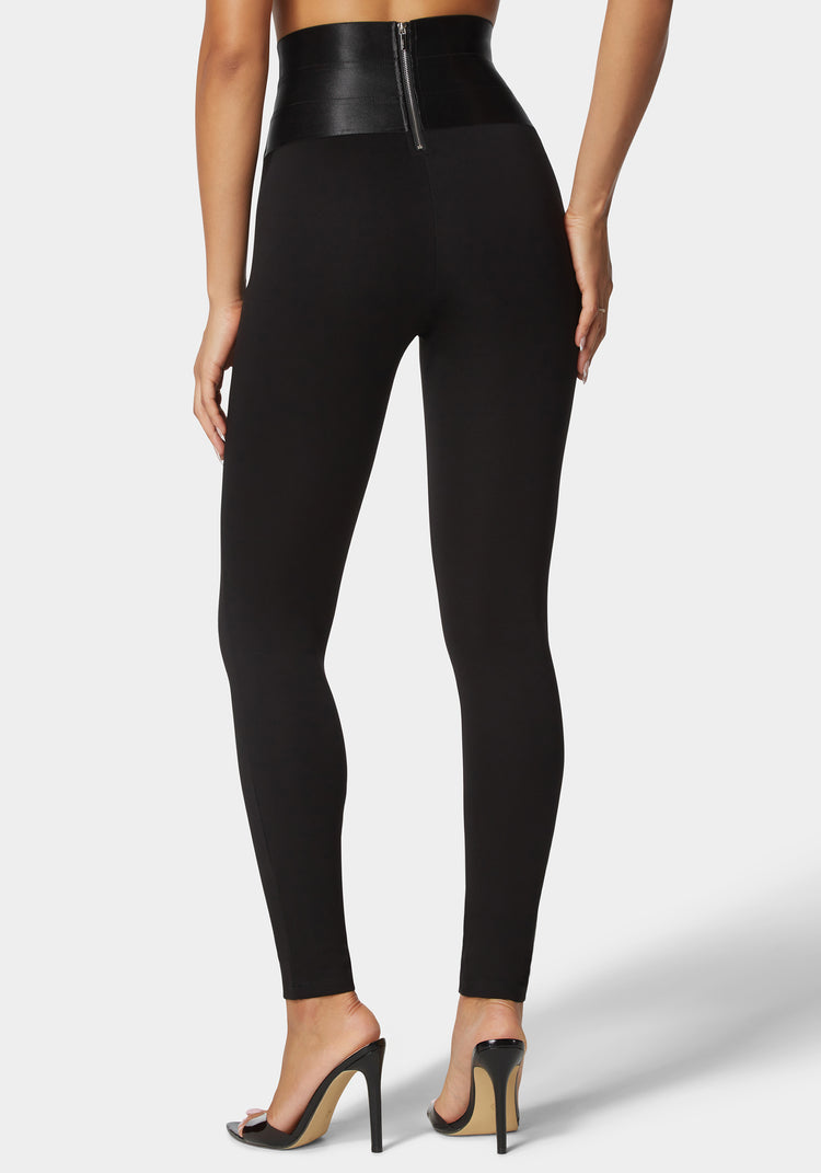 Satiny High Waist Leggings bebe