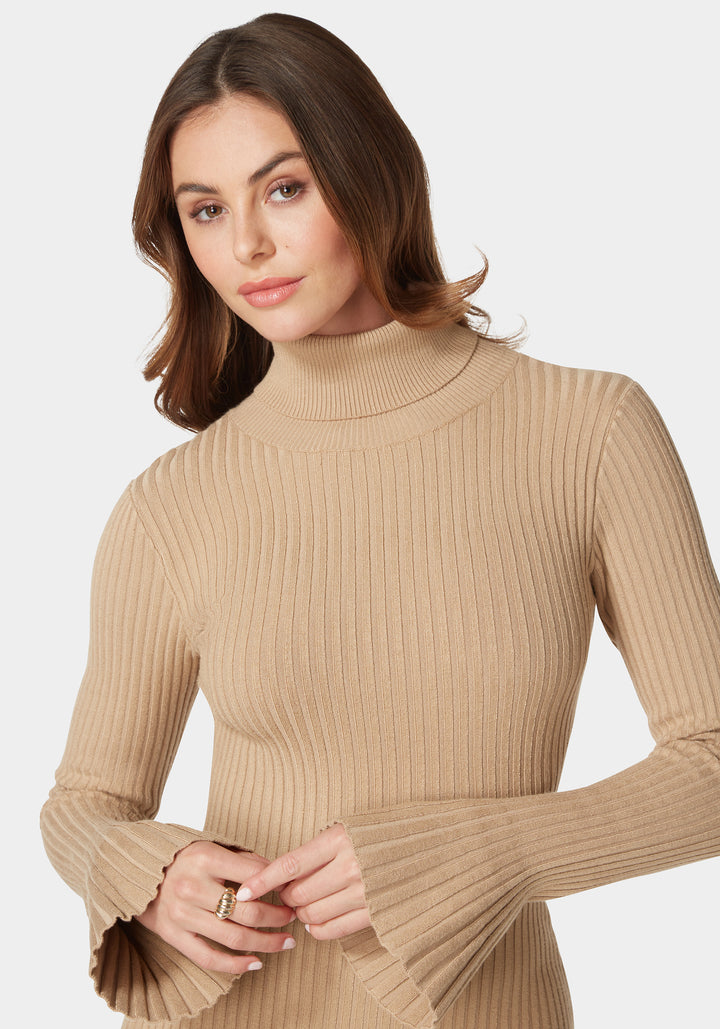Autumn Bell Sleeve Sweater Dress