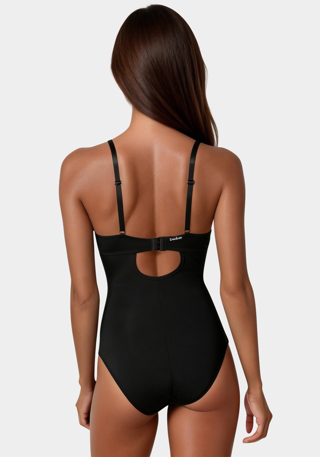 Back View-Bodysuit Shapewear-Black