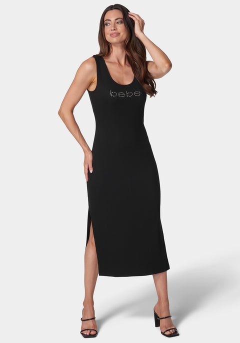 Maxi Logo Dress in Black