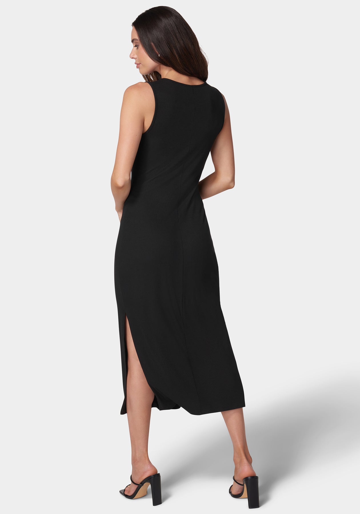 Maxi Logo Dress in Black - bebe Maxi Logo Dress in Black - bebe