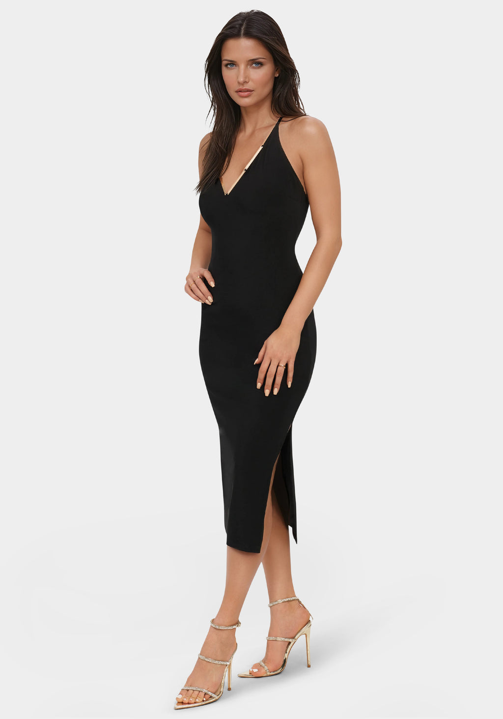 Gold Bar Detail Dress