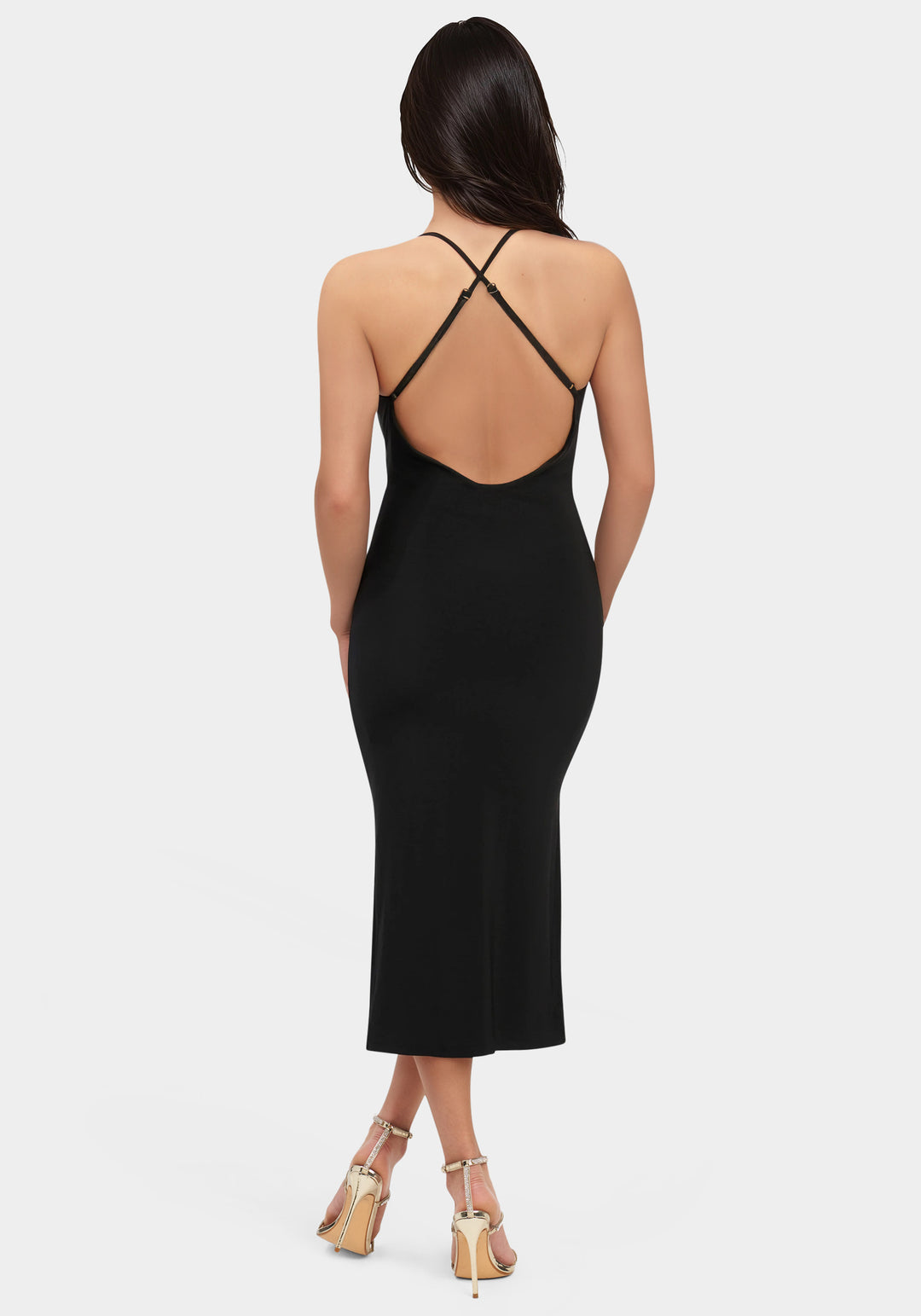 Gold Bar Detail Dress bebe Gold Bar Detail Dress bebe