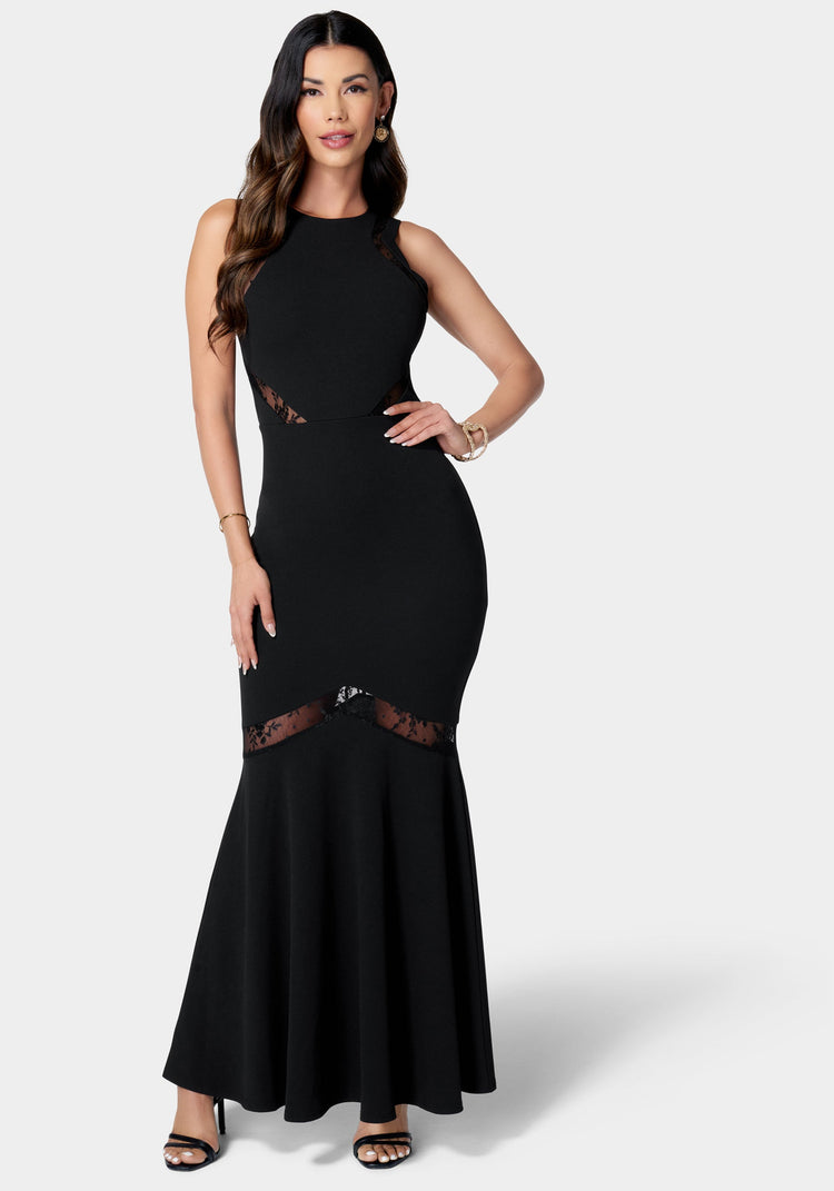 Mesh Inset Gown | bebe