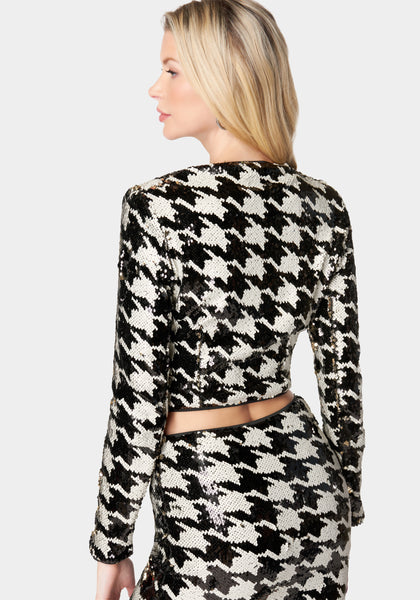 00s houndstooth &check stole′y2k 00s houndstooth &check stole′y2k