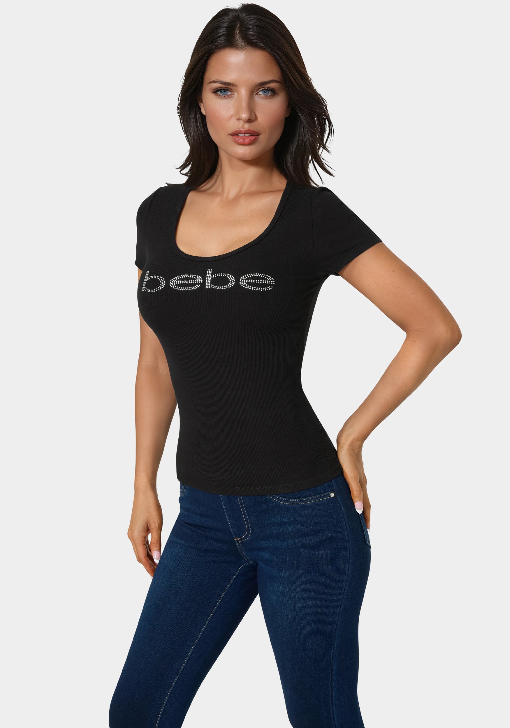 トップス andmary Bebe ribbon set tops black ANDMARY】べべリボントップス