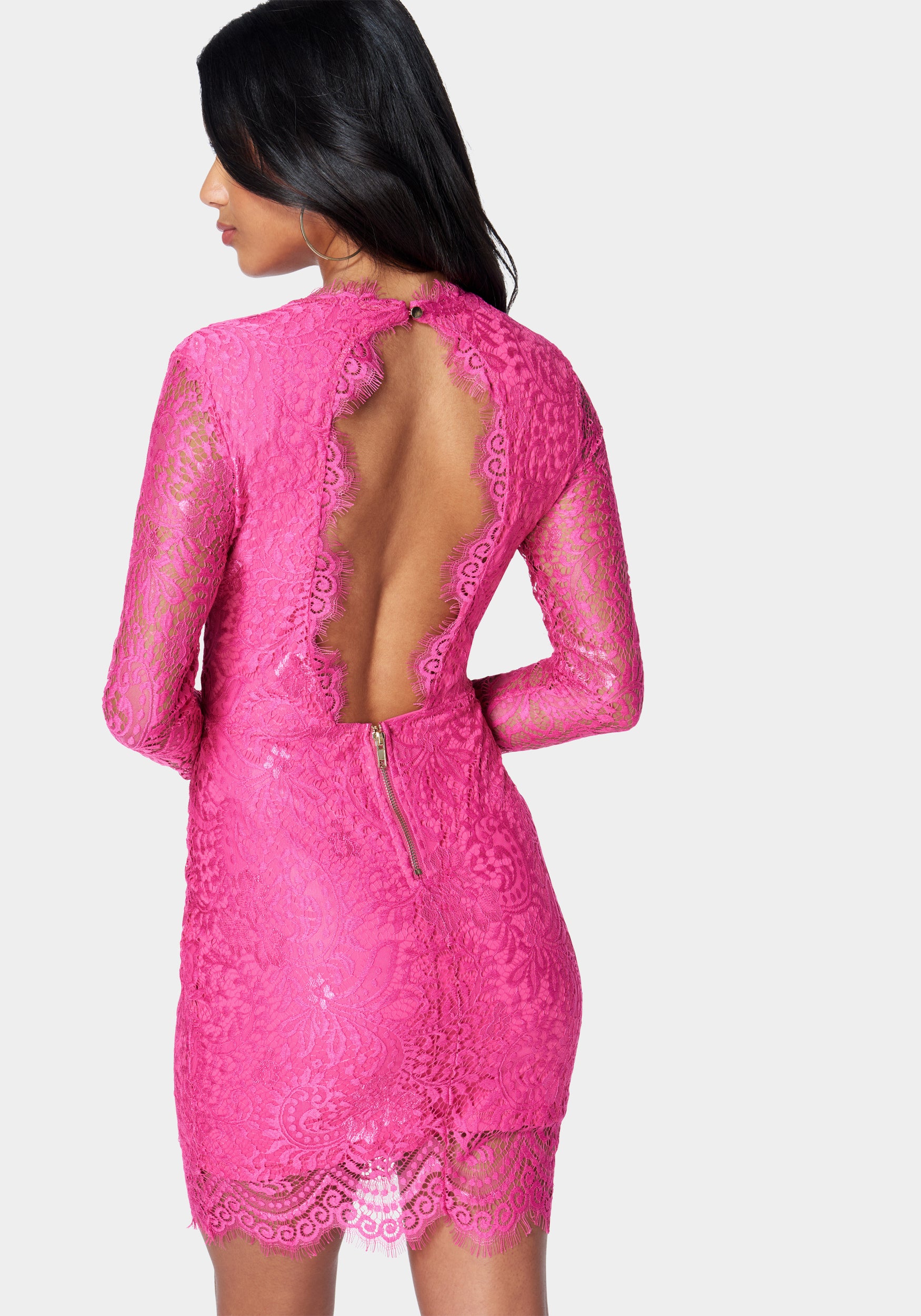 Palm Open Back Mini Dress main image 1