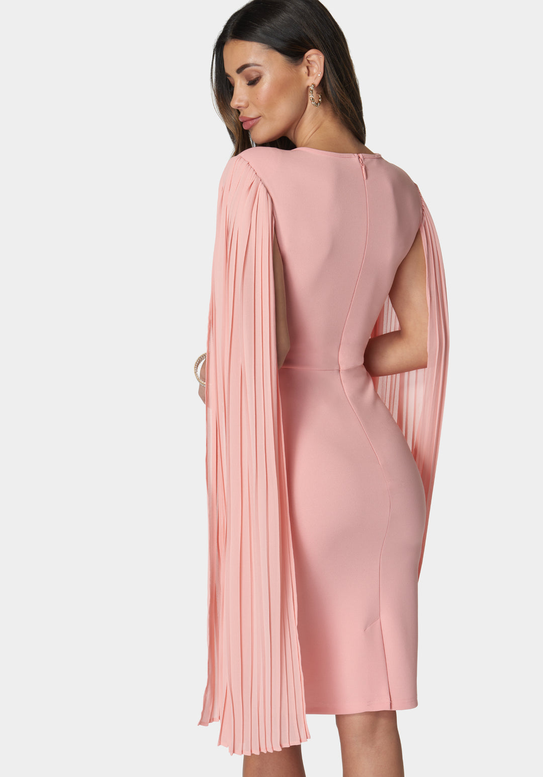 Cape Sleeve Midi Dress Cape Sleeve Midi Dress