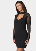 Choker Neck Knit Dress