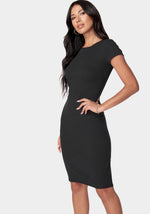 Short Sleeve Midi Rib T-Shirt Dress