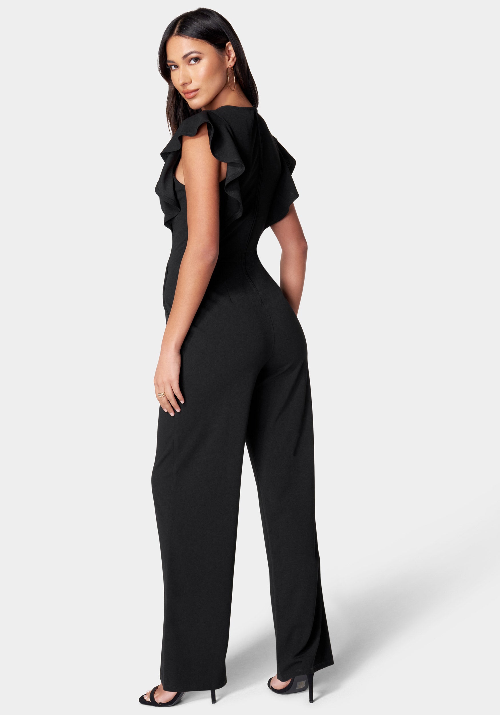 Flutter Sleeves Belted Jumpsuit With Hat main image 0