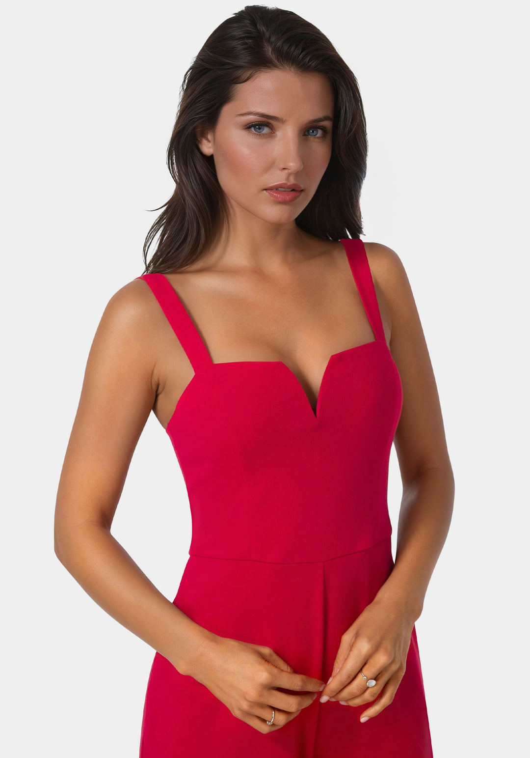 Other View-V-Wire Core Jumpsuit-RED