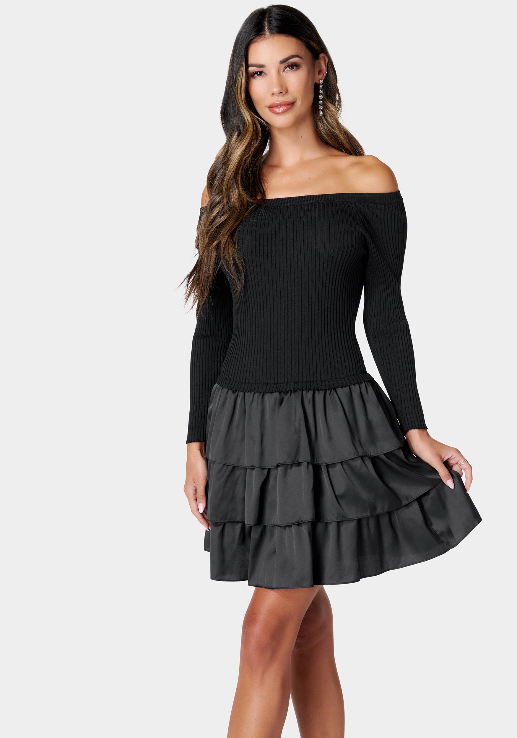 Off Shoulder Tier Dress main image 0