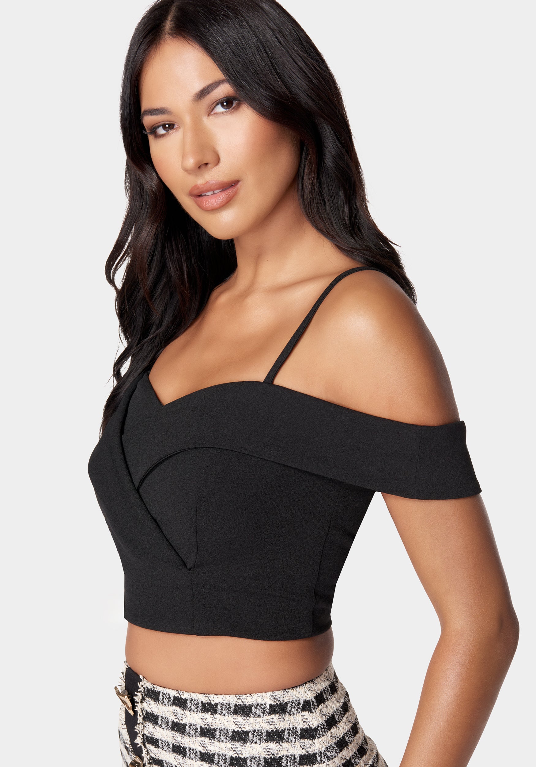 Off-Shoulder Knit Top – bebe