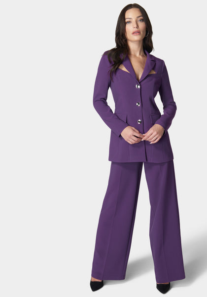 High Waist Belted Wide Leg Pant | bebe