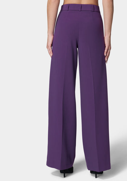 パンツ TBPR BALLOON PANTS Purple XL High Waist Belted Wide Leg Pant | bebe